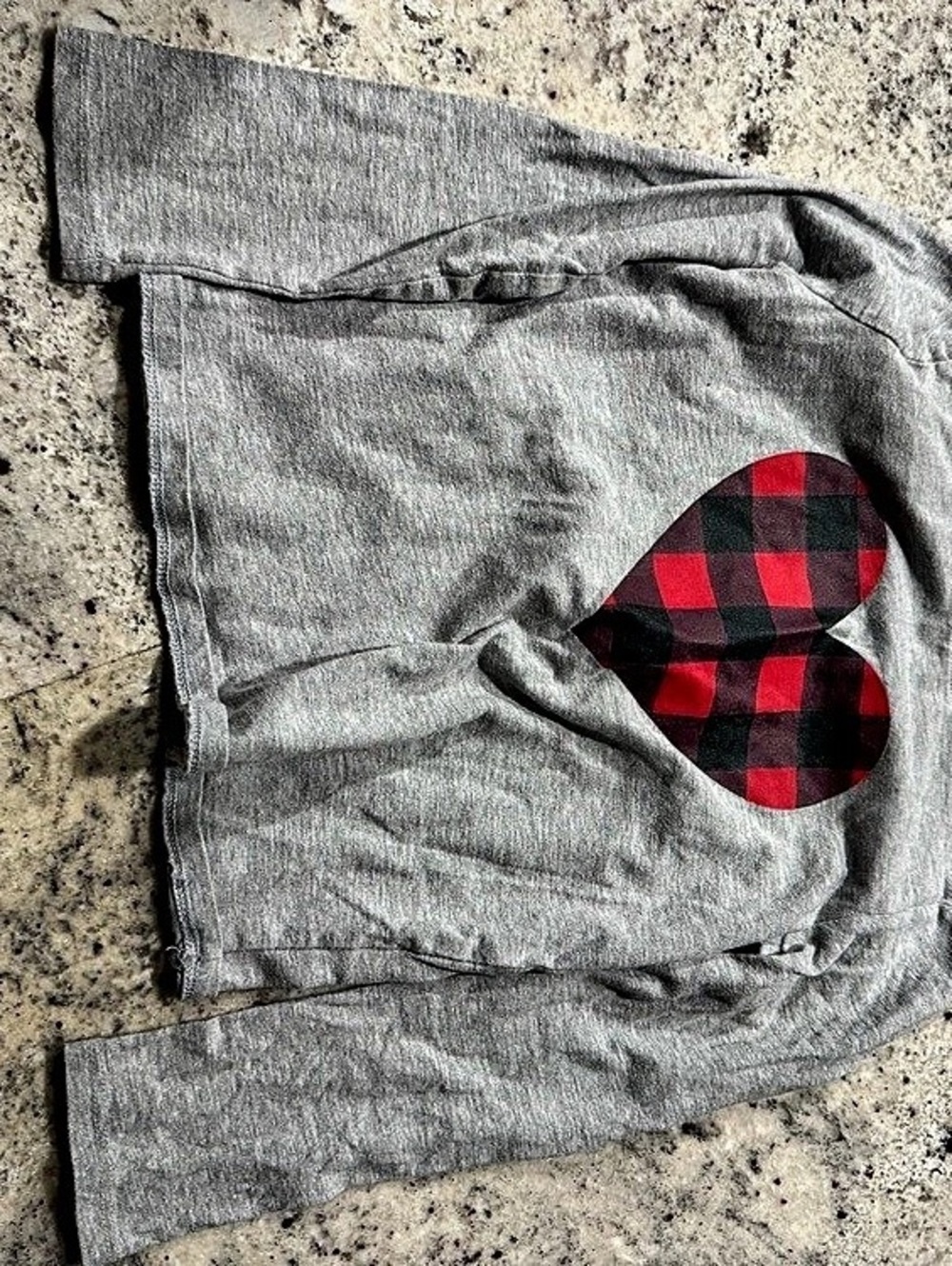 Cat & Jack Toddler Heart Plaid Long Sleeve T-Shirt Girls 5T